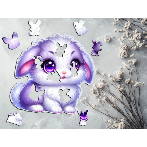 Puzzle Drewniane Króliczek 51 elementów